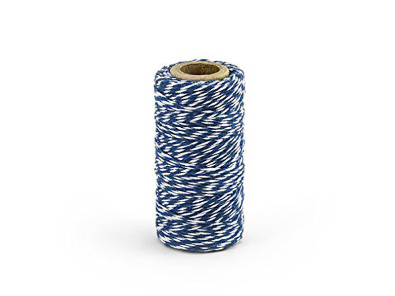 Bakers Twine Bäckergarn aus Baumwolle Bastelschnur dunkelblau, 50m